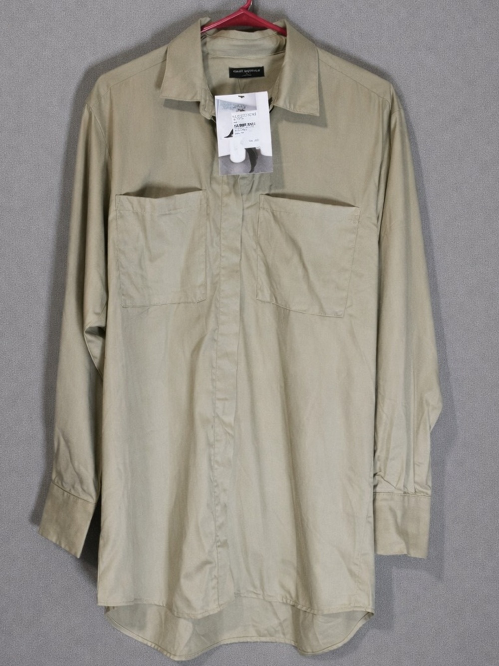 Naked wardrobe tan button down